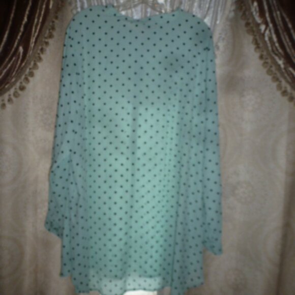 Stylish Women’s Polka Dot Long Free-Style Tunic – Size 26W by Denim 24/7 - Picture 5 of 12